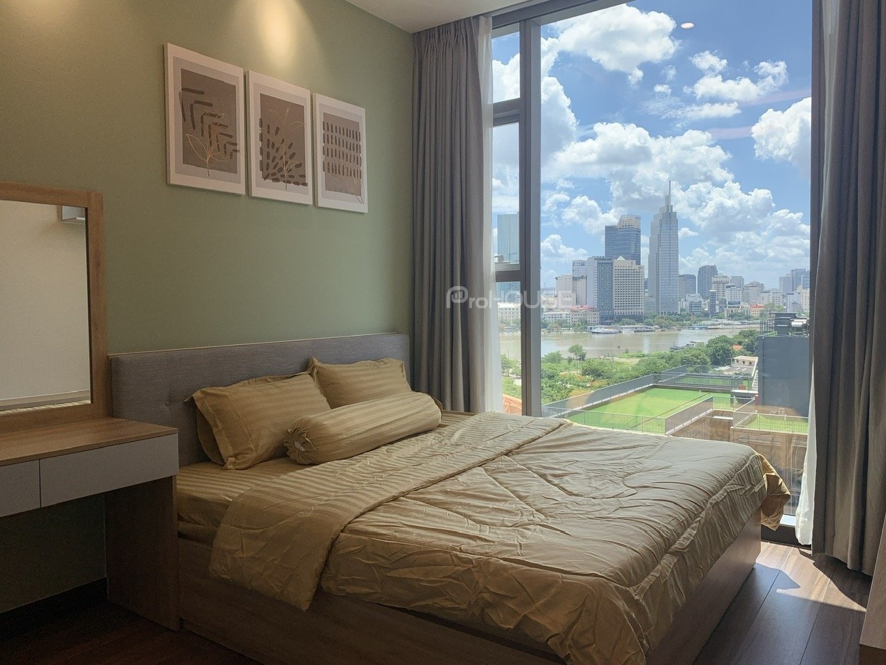 Cho thuê căn hộ view đẹp 1 phòng ngủ ở Empire City với nội thất hiện đại