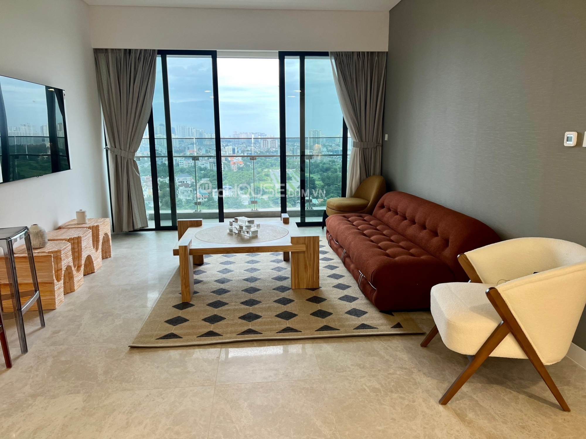 3 bedroom apartment for rent in The River Thu Thiem with beautiful view