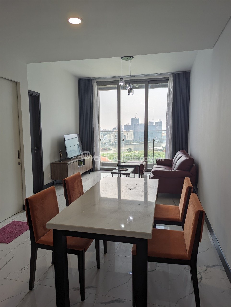 River view 1 bedroom apartment for rent in Empire City with full furniture