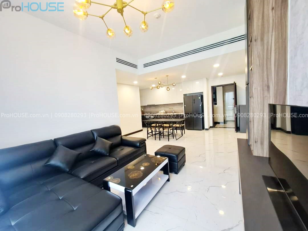 Empire City 2BR luxury apartment for rent in modern white tone with full facilities