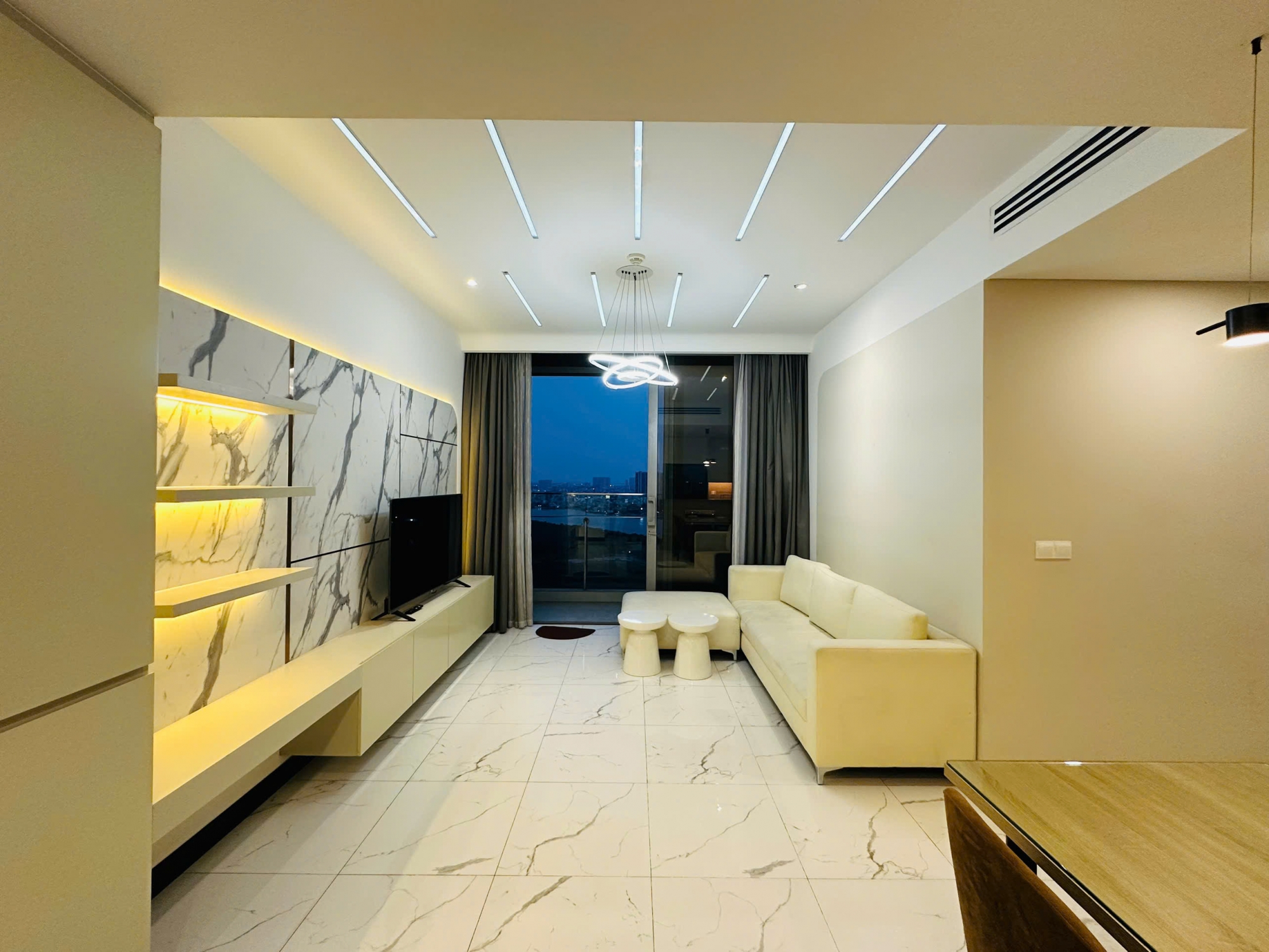 Cho thuê căn hộ Empire City Linden 2 phòng ngủ full nội thất thiết kế hiện đại và không gian sống thoải mái